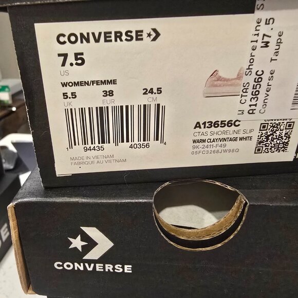 CONVERSE Women's Chuck Taylor All Star Shoreline Slip-on Clay Sz 7.5 NEW - Picture 11 of 12